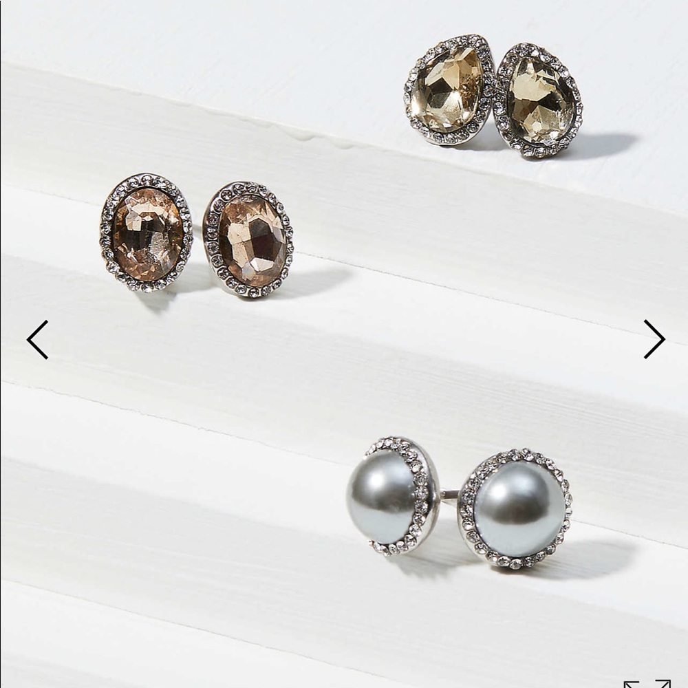 3 set earring studs (never worn)